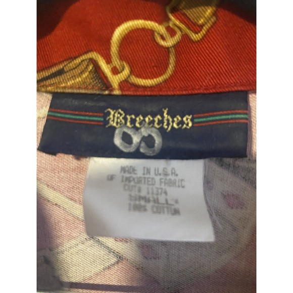 Vintage Breeches Horse Bit Bridle Equestrian Themed Jacket Size S - Picture 3 of 3